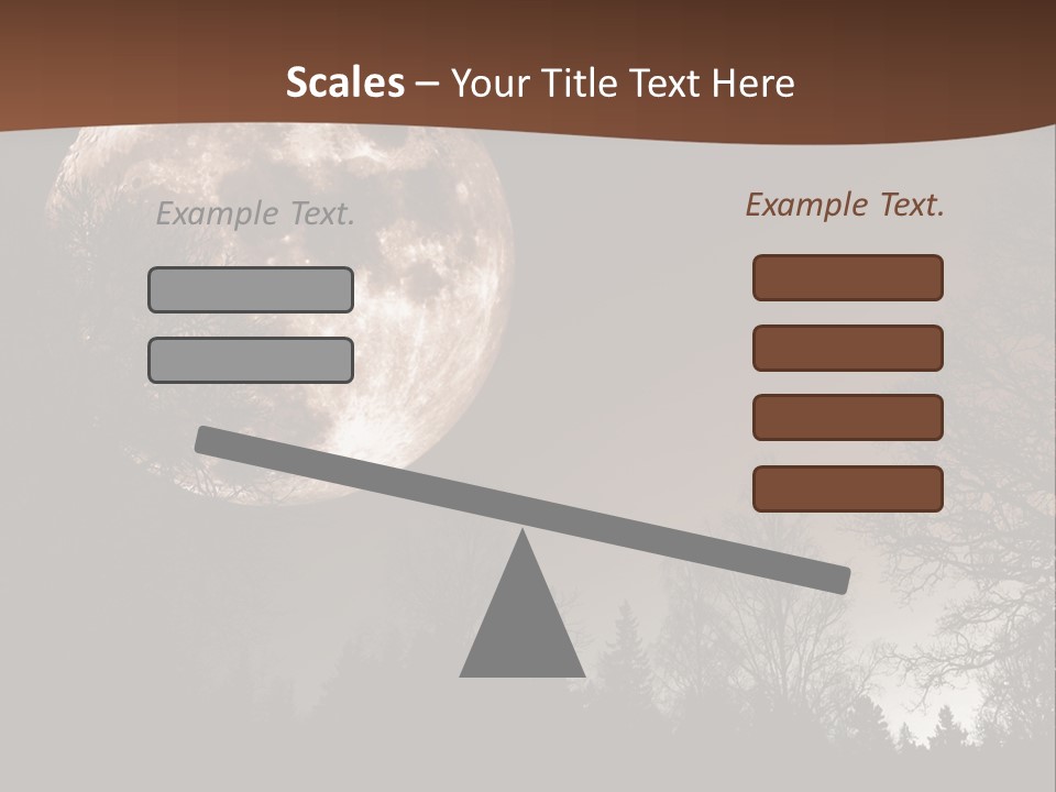 A Full Moon With Trees In The Background PowerPoint Template