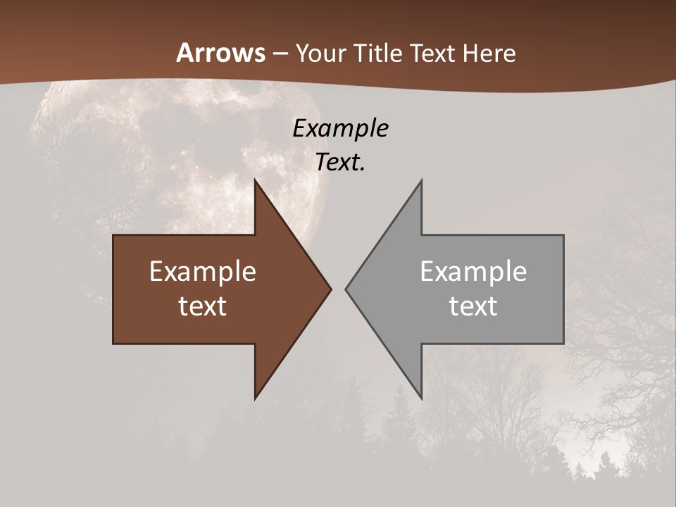 A Full Moon With Trees In The Background PowerPoint Template
