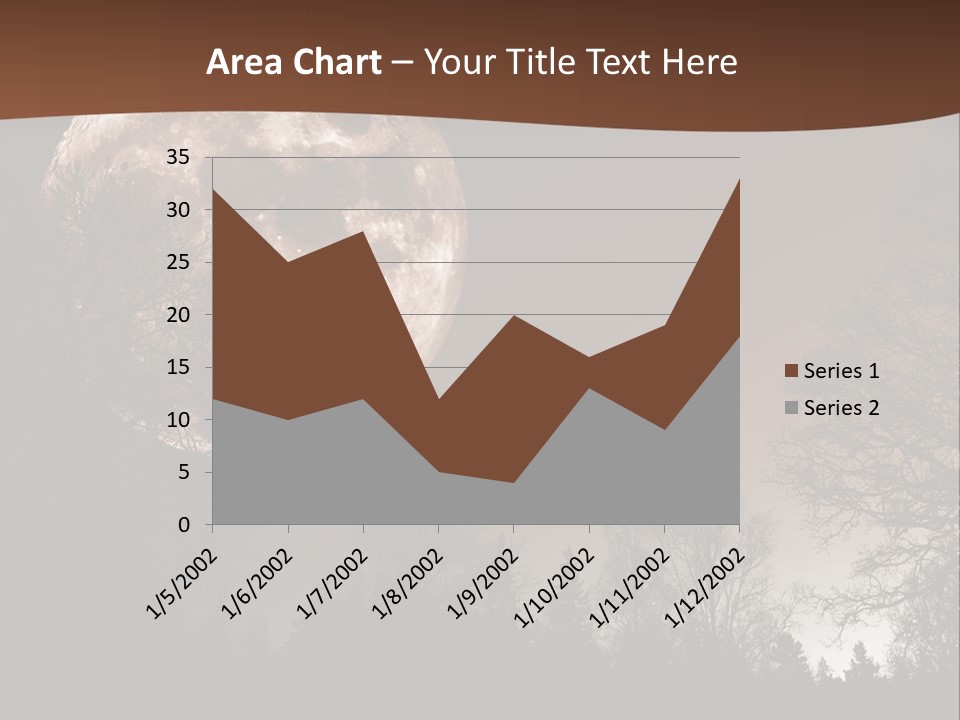 A Full Moon With Trees In The Background PowerPoint Template