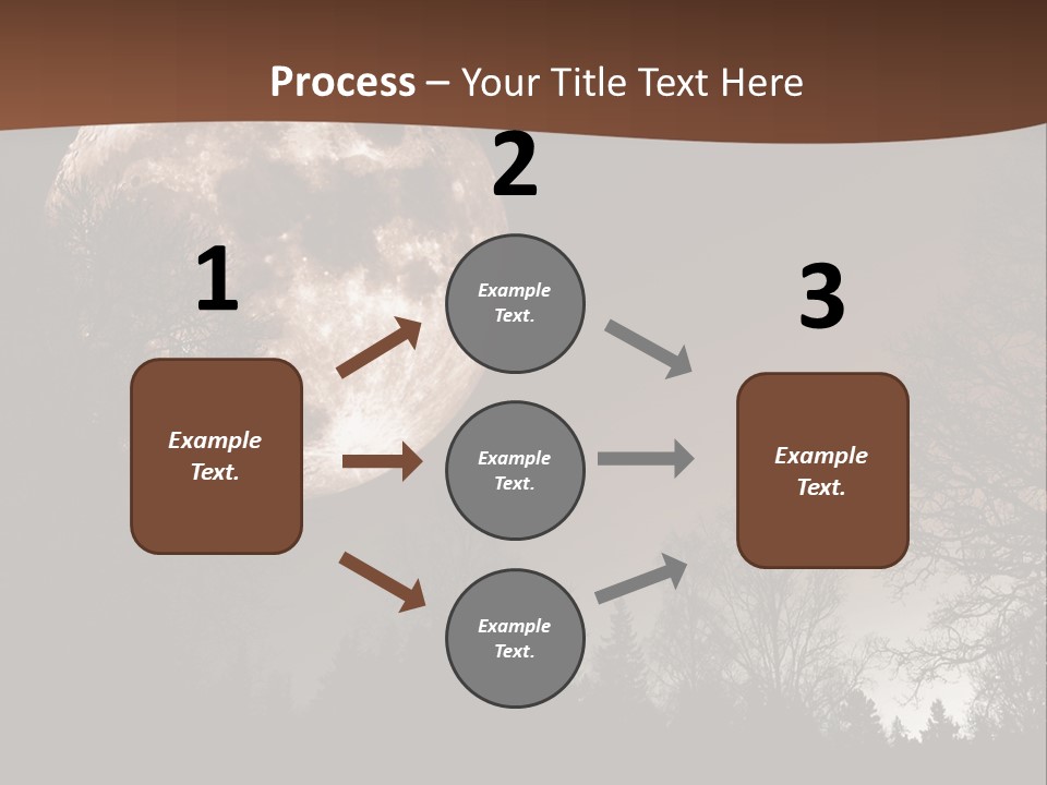 A Full Moon With Trees In The Background PowerPoint Template