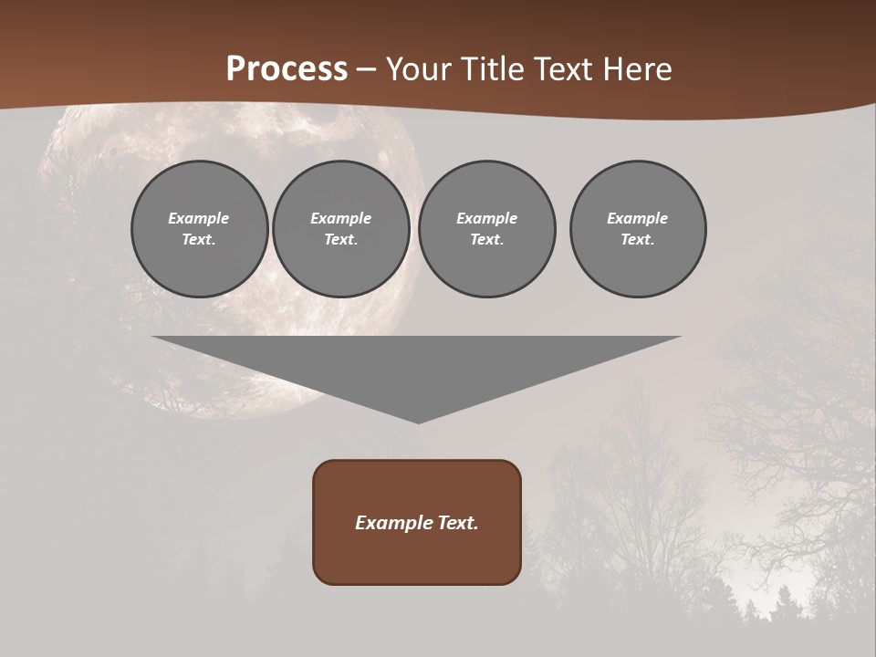 A Full Moon With Trees In The Background PowerPoint Template