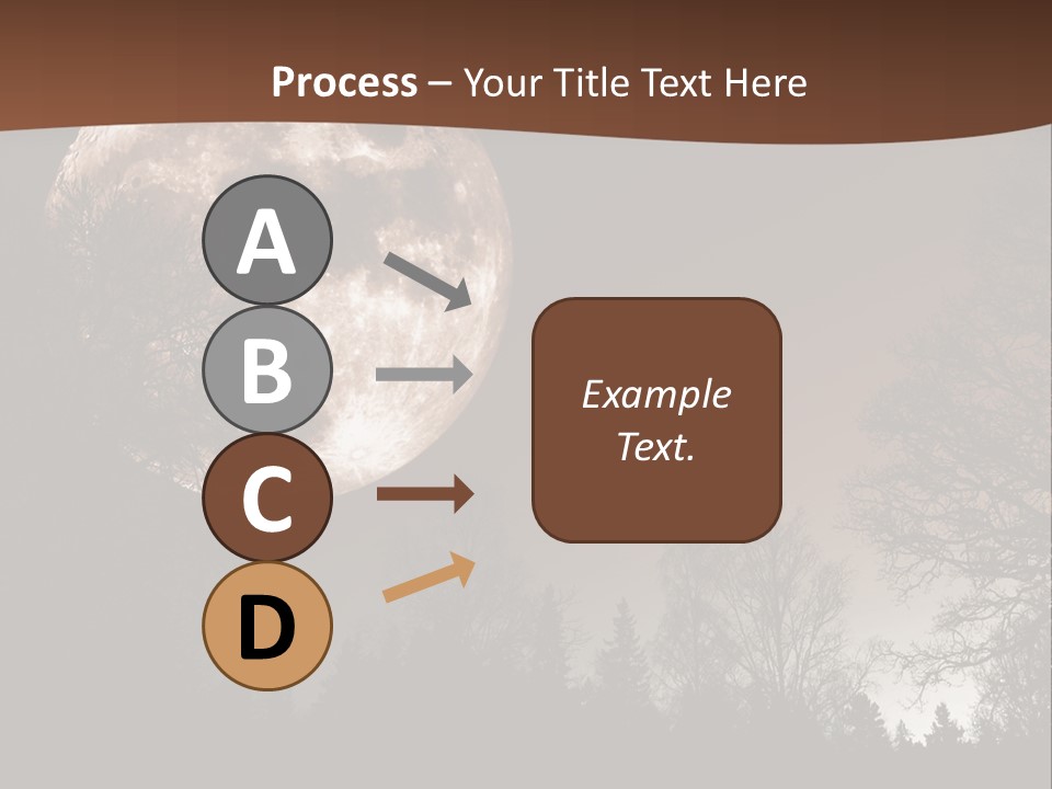 A Full Moon With Trees In The Background PowerPoint Template