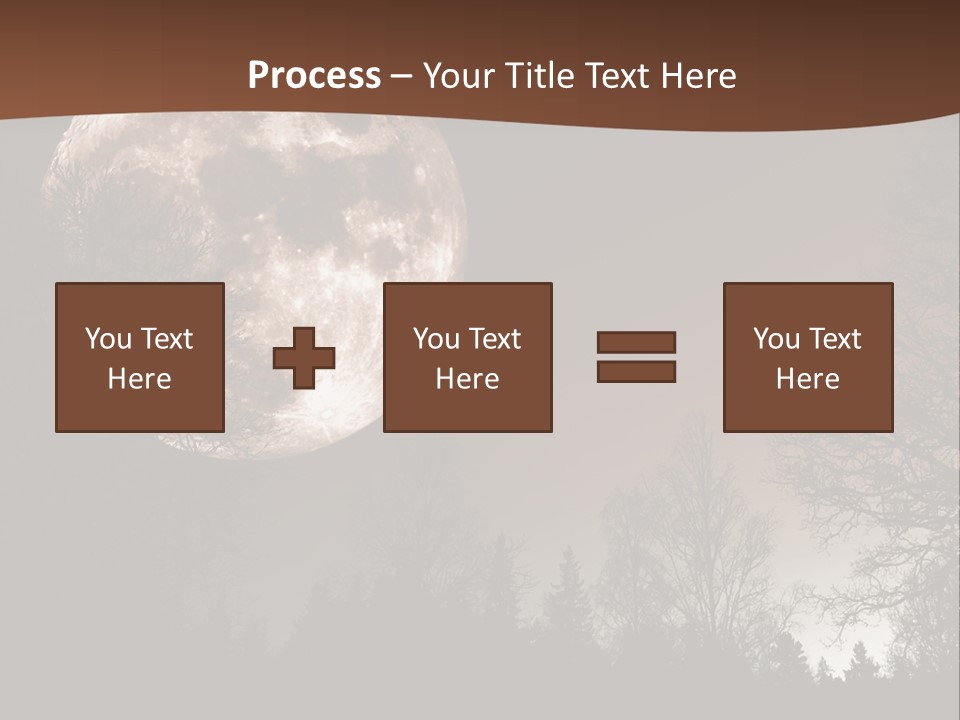A Full Moon With Trees In The Background PowerPoint Template