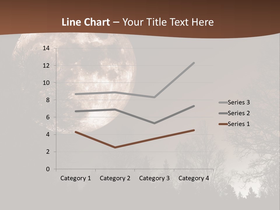 A Full Moon With Trees In The Background PowerPoint Template