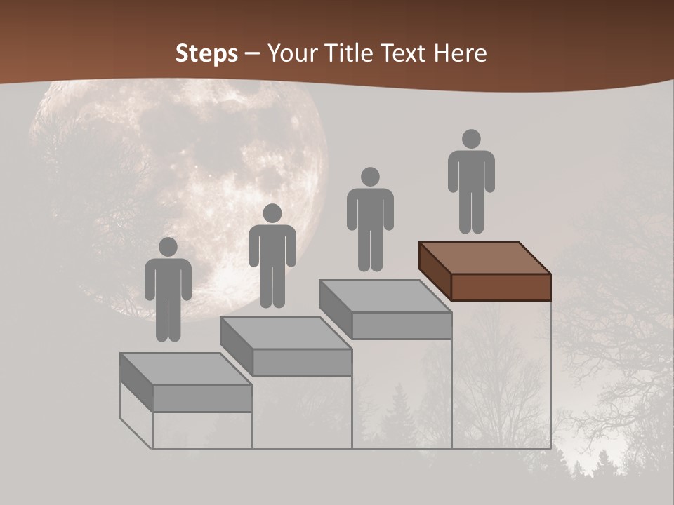 A Full Moon With Trees In The Background PowerPoint Template