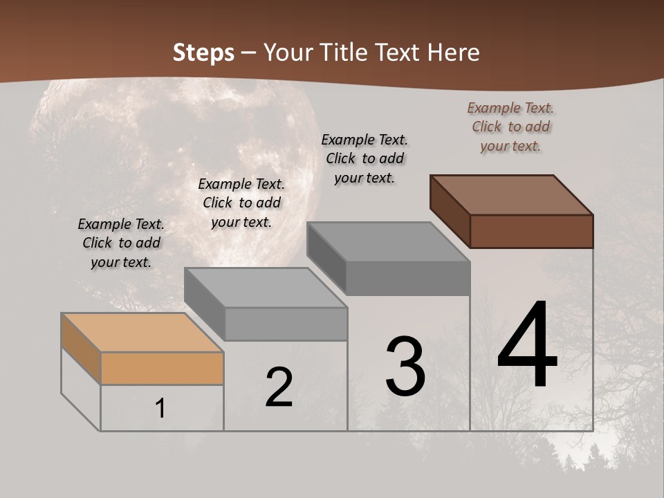 A Full Moon With Trees In The Background PowerPoint Template