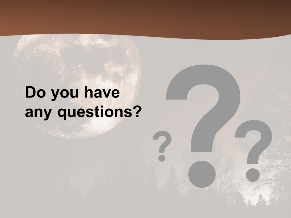 A Full Moon With Trees In The Background PowerPoint Template