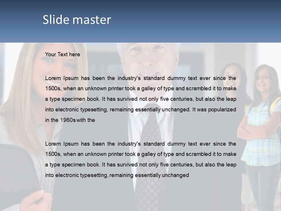 A Group Of People Standing In Front Of A Building PowerPoint Template