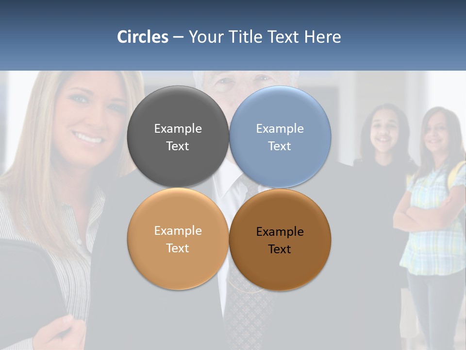 A Group Of People Standing In Front Of A Building PowerPoint Template