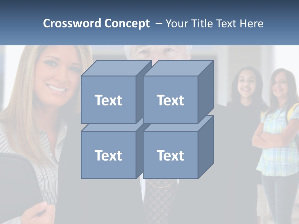 A Group Of People Standing In Front Of A Building PowerPoint Template