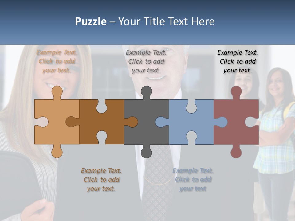 A Group Of People Standing In Front Of A Building PowerPoint Template