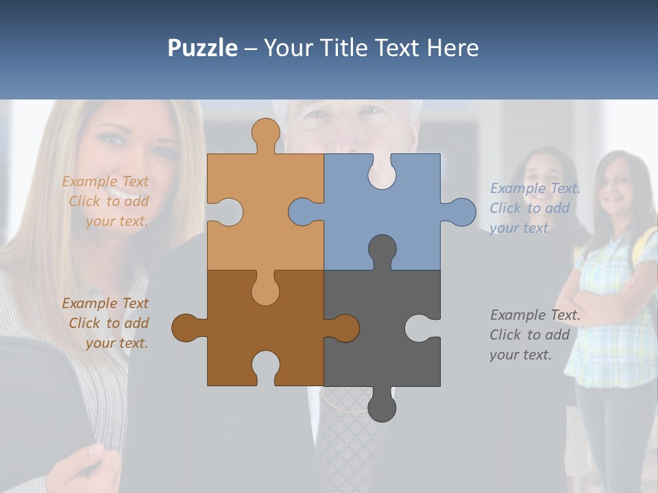 A Group Of People Standing In Front Of A Building PowerPoint Template