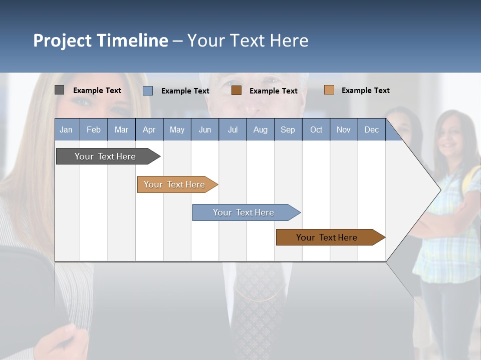 A Group Of People Standing In Front Of A Building PowerPoint Template