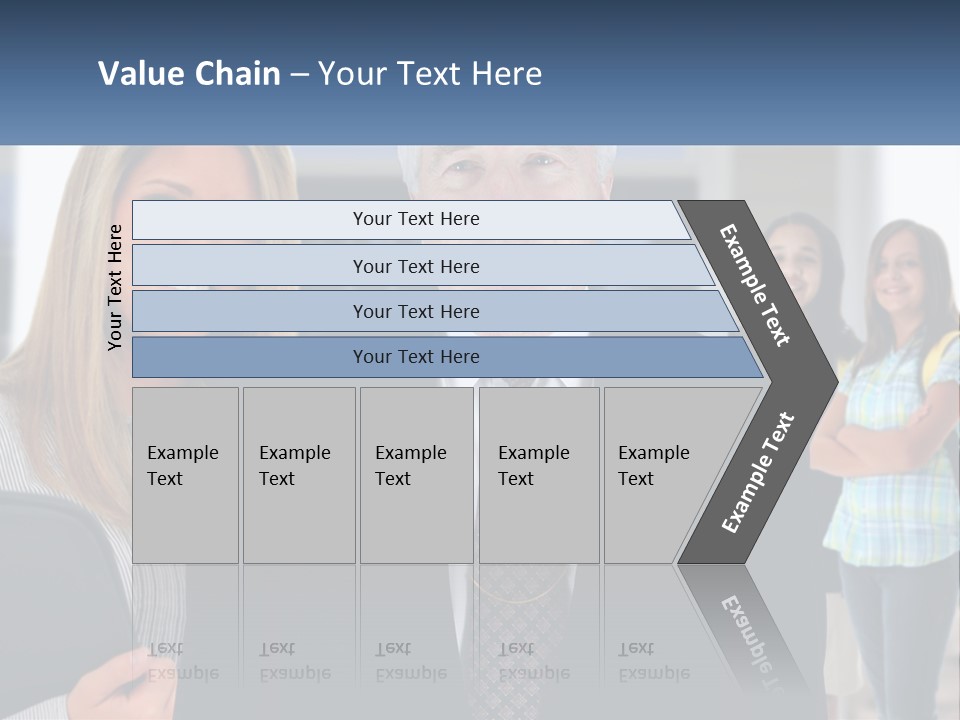 A Group Of People Standing In Front Of A Building PowerPoint Template