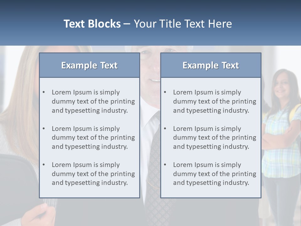 A Group Of People Standing In Front Of A Building PowerPoint Template