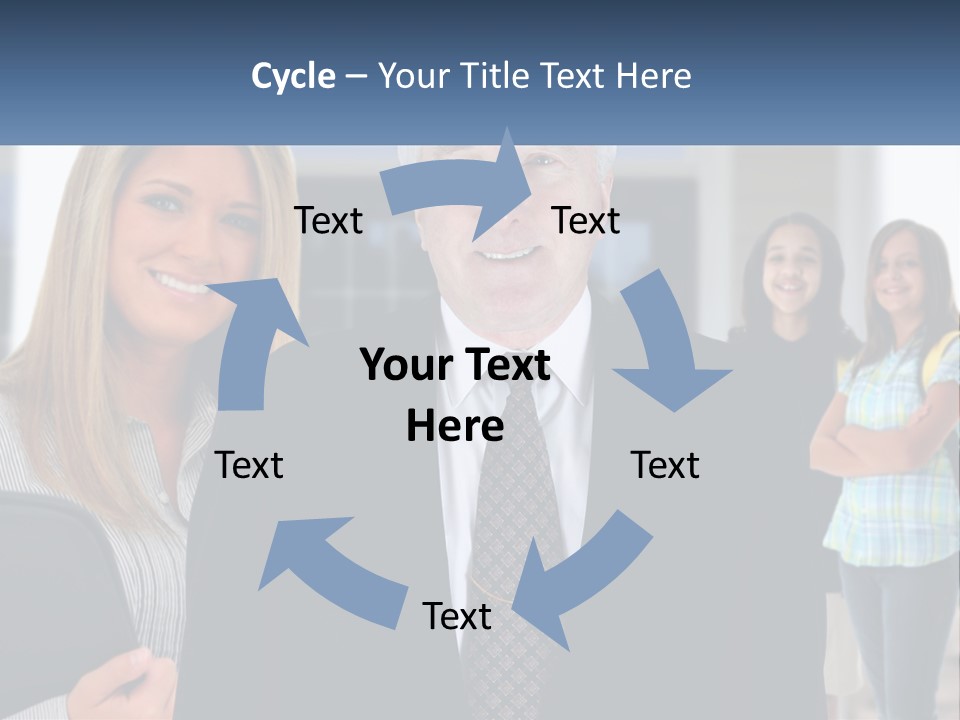 A Group Of People Standing In Front Of A Building PowerPoint Template