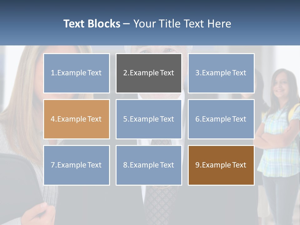 A Group Of People Standing In Front Of A Building PowerPoint Template