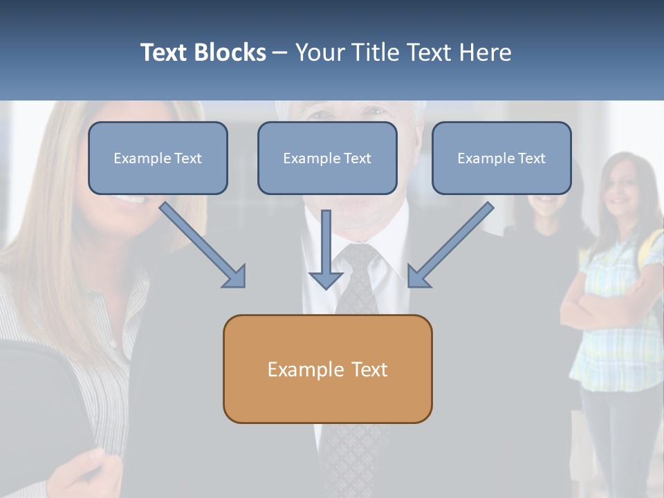 A Group Of People Standing In Front Of A Building PowerPoint Template