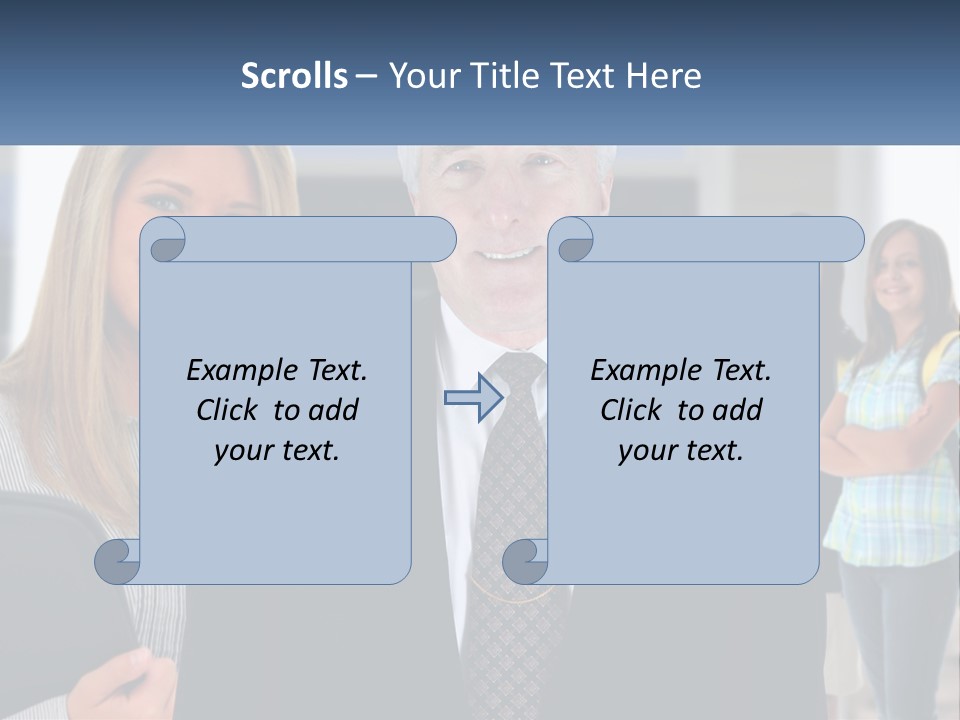 A Group Of People Standing In Front Of A Building PowerPoint Template