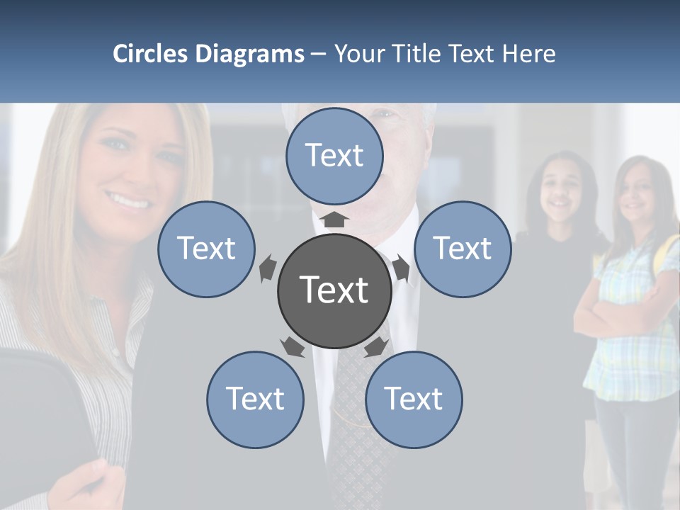 A Group Of People Standing In Front Of A Building PowerPoint Template