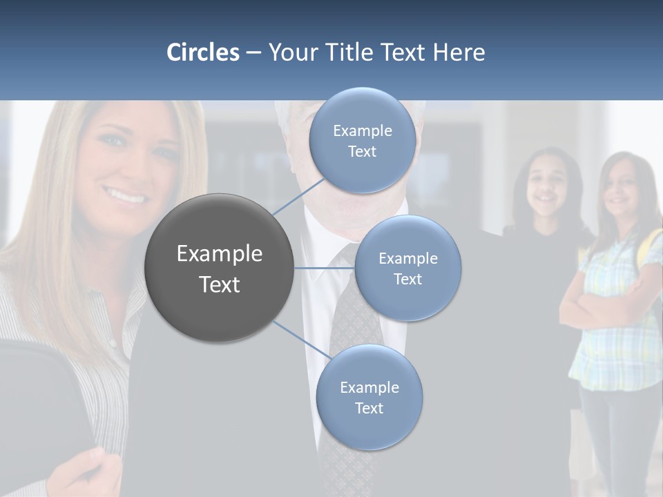 A Group Of People Standing In Front Of A Building PowerPoint Template