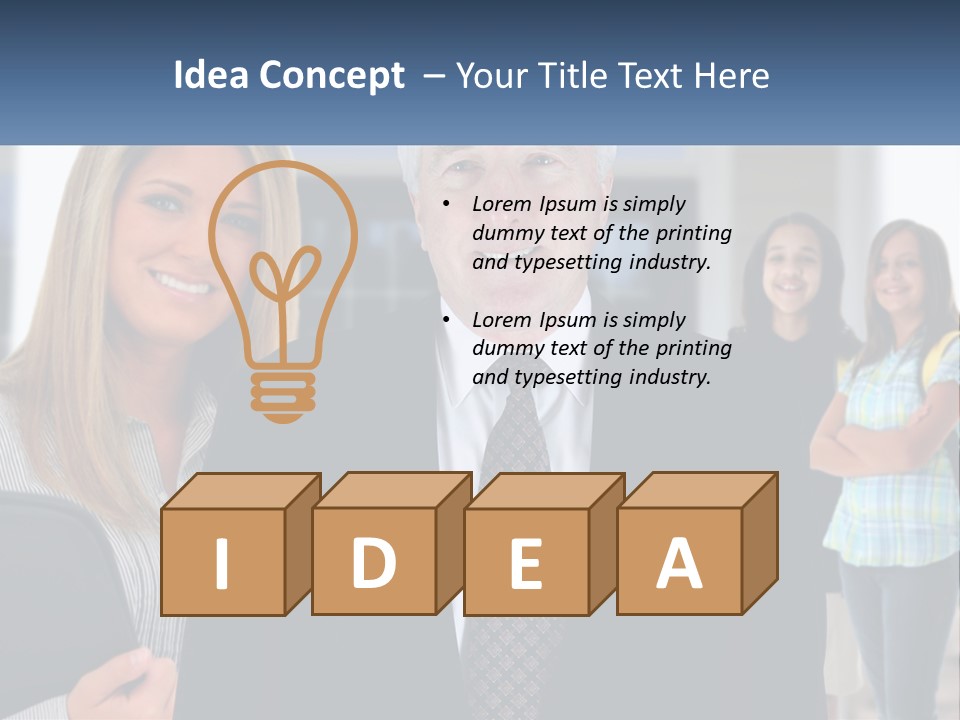 A Group Of People Standing In Front Of A Building PowerPoint Template