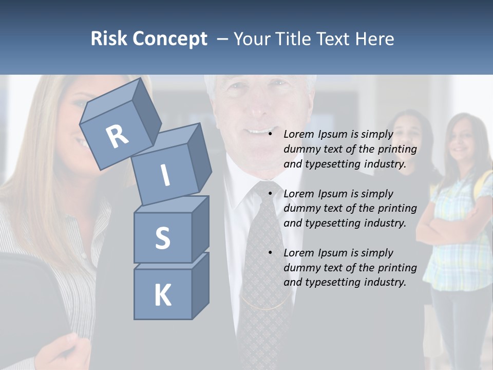 A Group Of People Standing In Front Of A Building PowerPoint Template