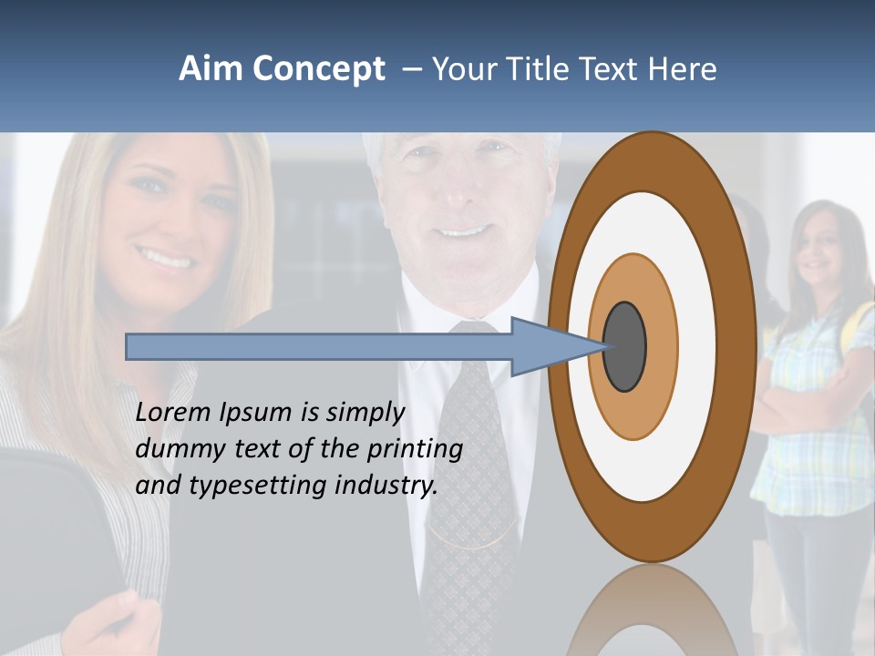 A Group Of People Standing In Front Of A Building PowerPoint Template