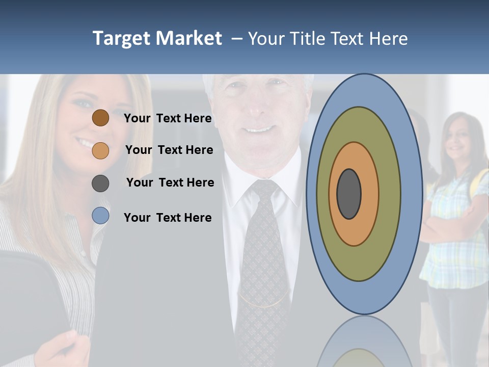 A Group Of People Standing In Front Of A Building PowerPoint Template