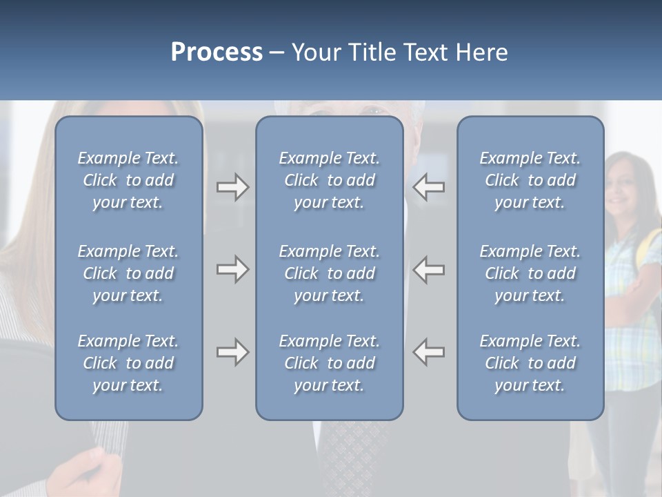 A Group Of People Standing In Front Of A Building PowerPoint Template