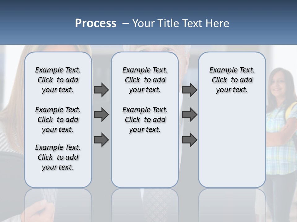 A Group Of People Standing In Front Of A Building PowerPoint Template