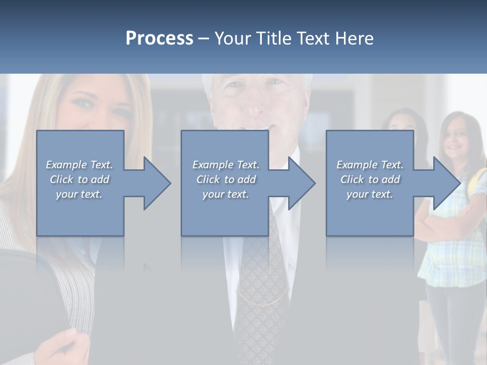 A Group Of People Standing In Front Of A Building PowerPoint Template