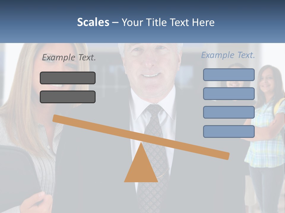 A Group Of People Standing In Front Of A Building PowerPoint Template