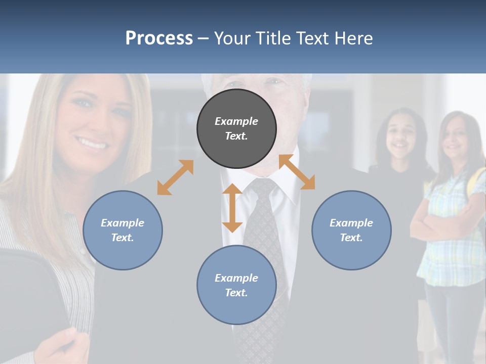 A Group Of People Standing In Front Of A Building PowerPoint Template
