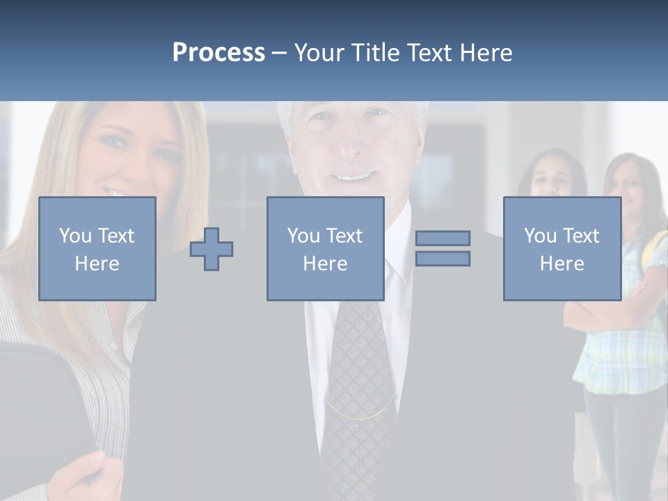A Group Of People Standing In Front Of A Building PowerPoint Template
