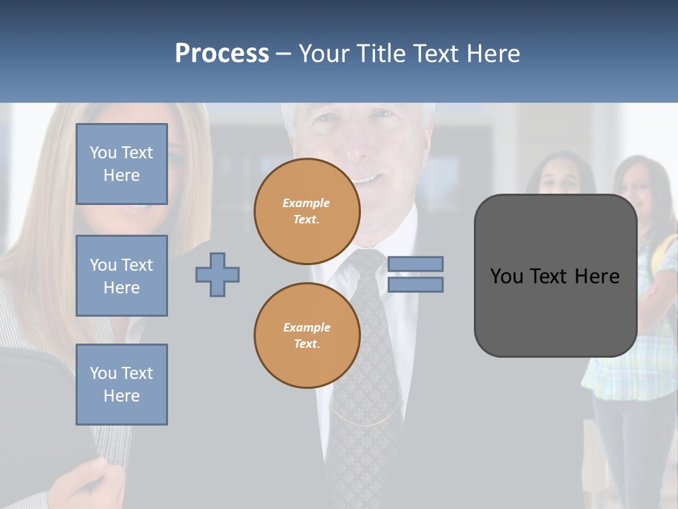 A Group Of People Standing In Front Of A Building PowerPoint Template