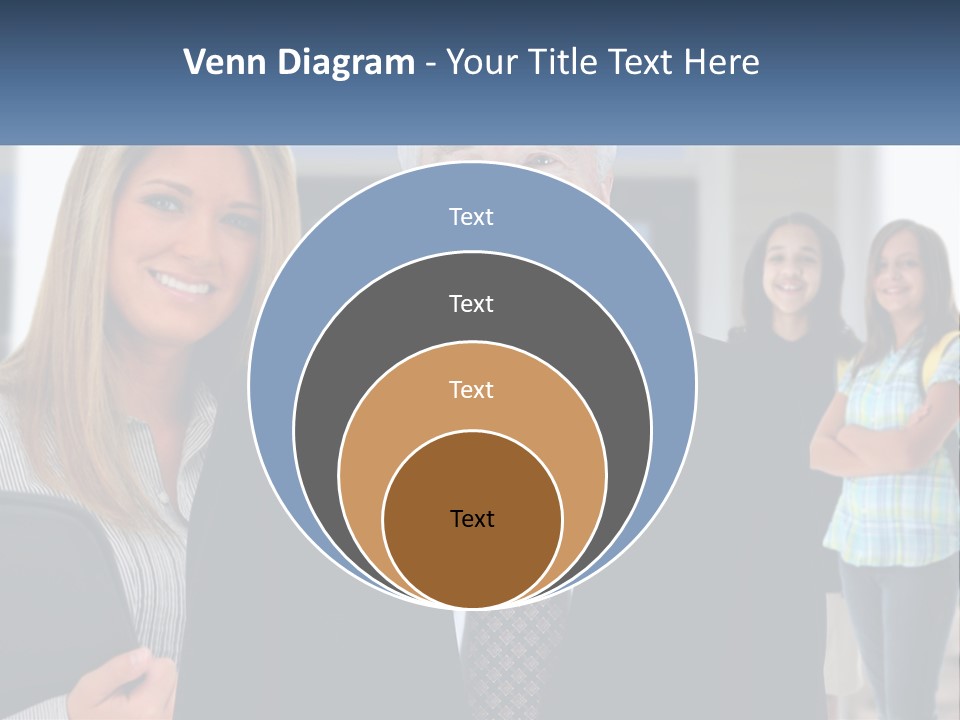 A Group Of People Standing In Front Of A Building PowerPoint Template
