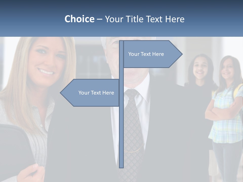 A Group Of People Standing In Front Of A Building PowerPoint Template