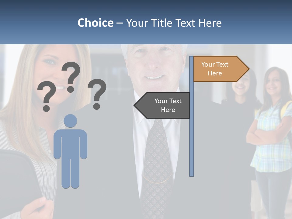 A Group Of People Standing In Front Of A Building PowerPoint Template