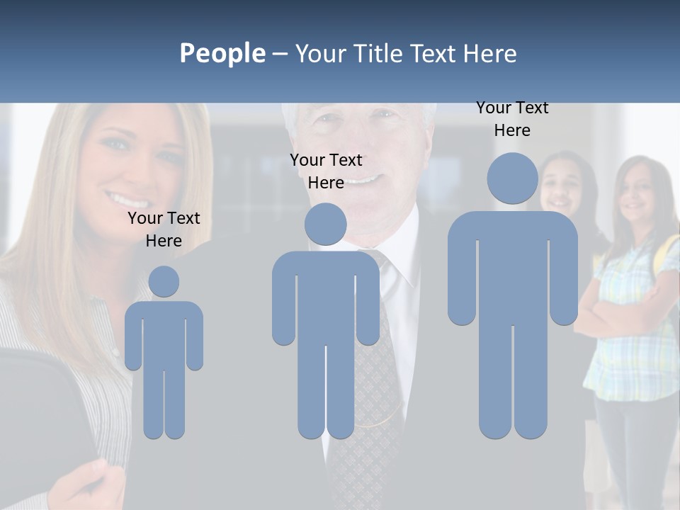 A Group Of People Standing In Front Of A Building PowerPoint Template