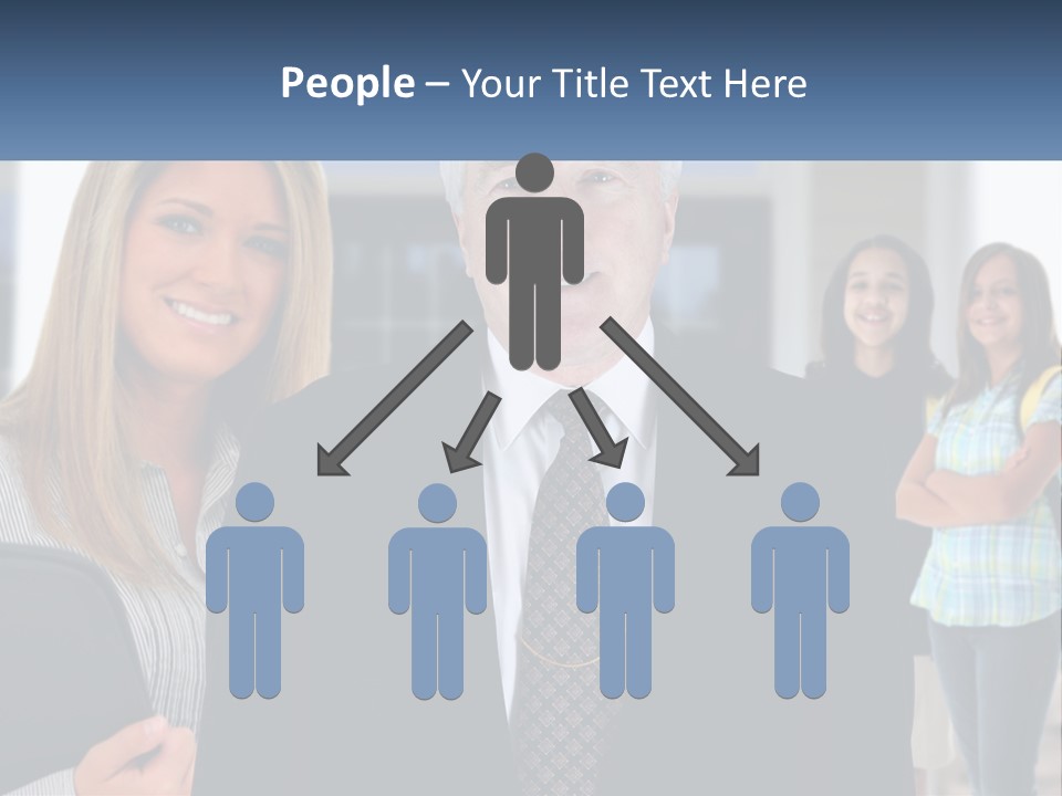 A Group Of People Standing In Front Of A Building PowerPoint Template