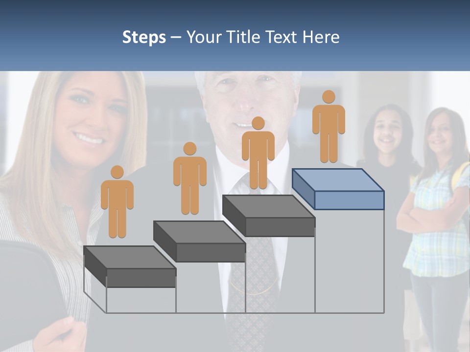 A Group Of People Standing In Front Of A Building PowerPoint Template