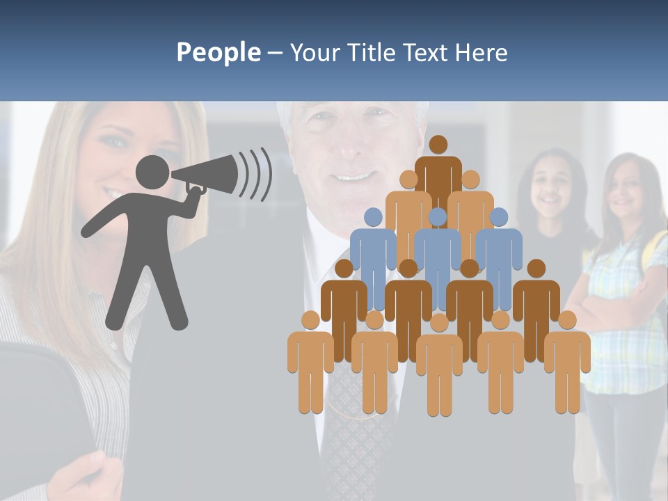 A Group Of People Standing In Front Of A Building PowerPoint Template
