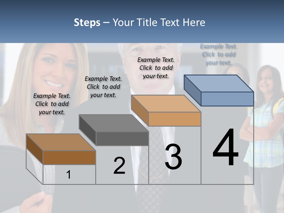 A Group Of People Standing In Front Of A Building PowerPoint Template