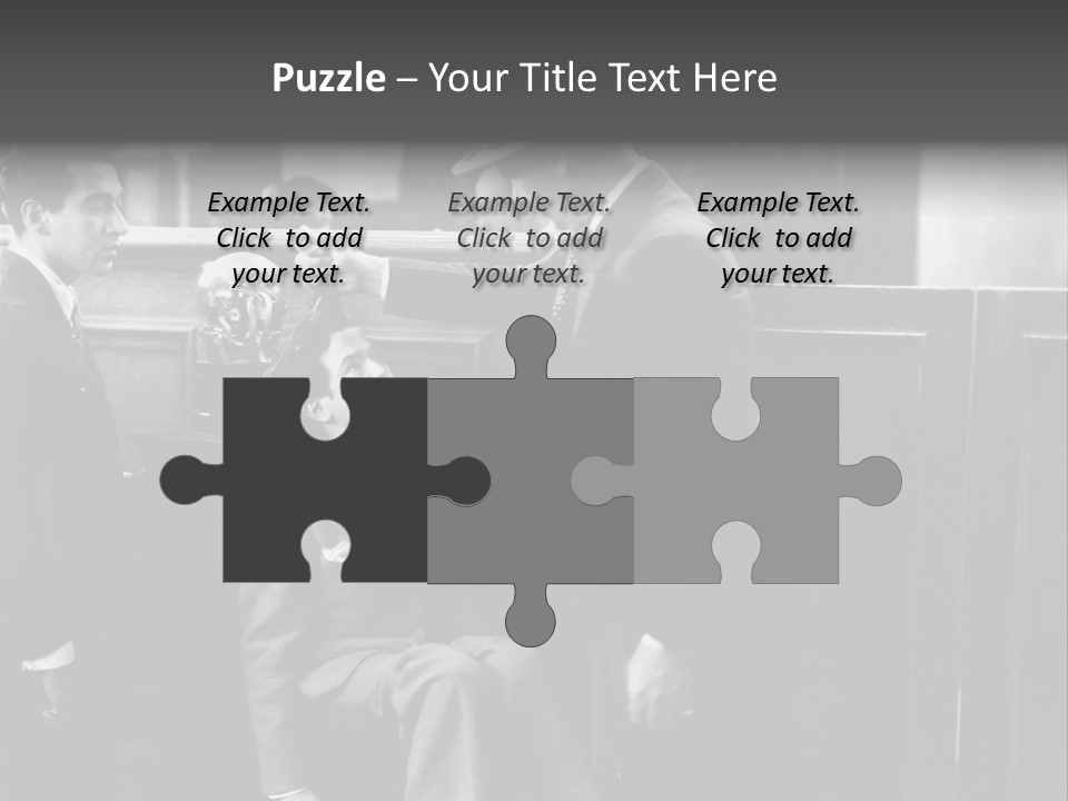 A Man Handing A Trophy To A Little Boy PowerPoint Template