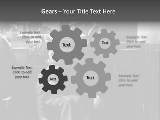 A Man Handing A Trophy To A Little Boy PowerPoint Template