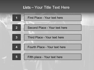 A Man Handing A Trophy To A Little Boy PowerPoint Template