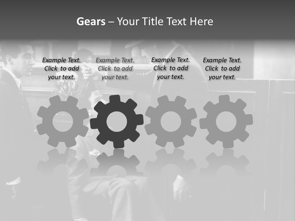 A Man Handing A Trophy To A Little Boy PowerPoint Template