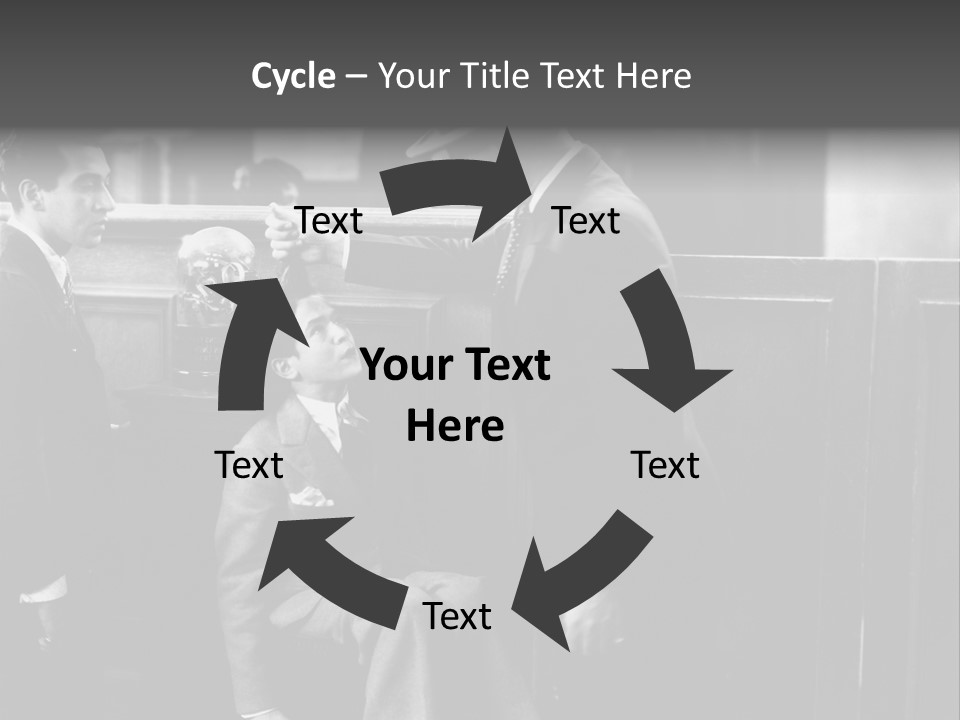 A Man Handing A Trophy To A Little Boy PowerPoint Template