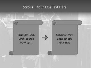 A Man Handing A Trophy To A Little Boy PowerPoint Template